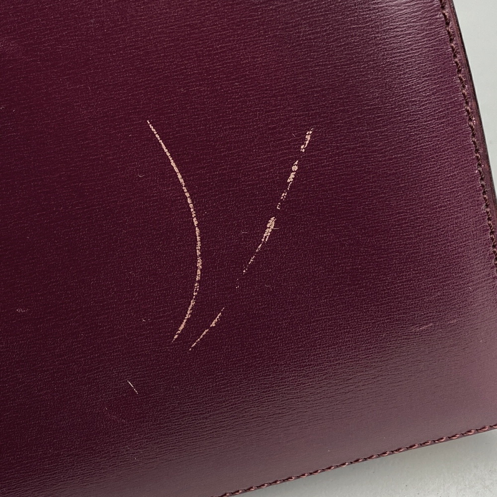 Celine Logo Handbag Shoulder Bag Leather Purple - Picture 4 of 6